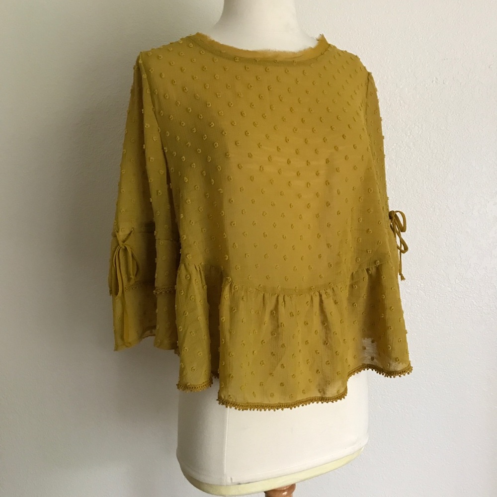 Chartreuse Sheer Crop